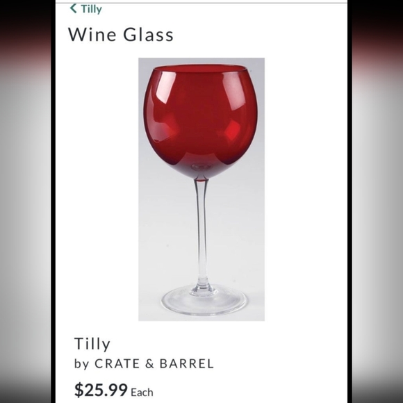 Crate&Barrel Other - Crate & Barrel 'Tilly' Wine Glasses (3)